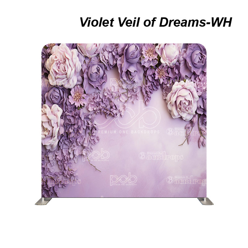 premium one pillowcover backdrops-Violet Veil of Dreams