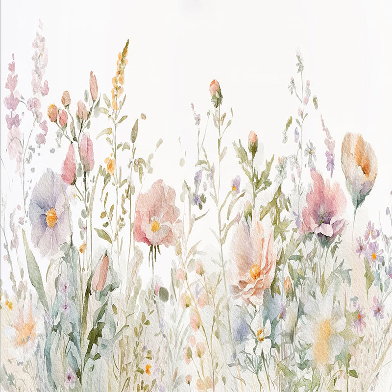 premium one pillowcover backdrops-Watercolor Wildflowers