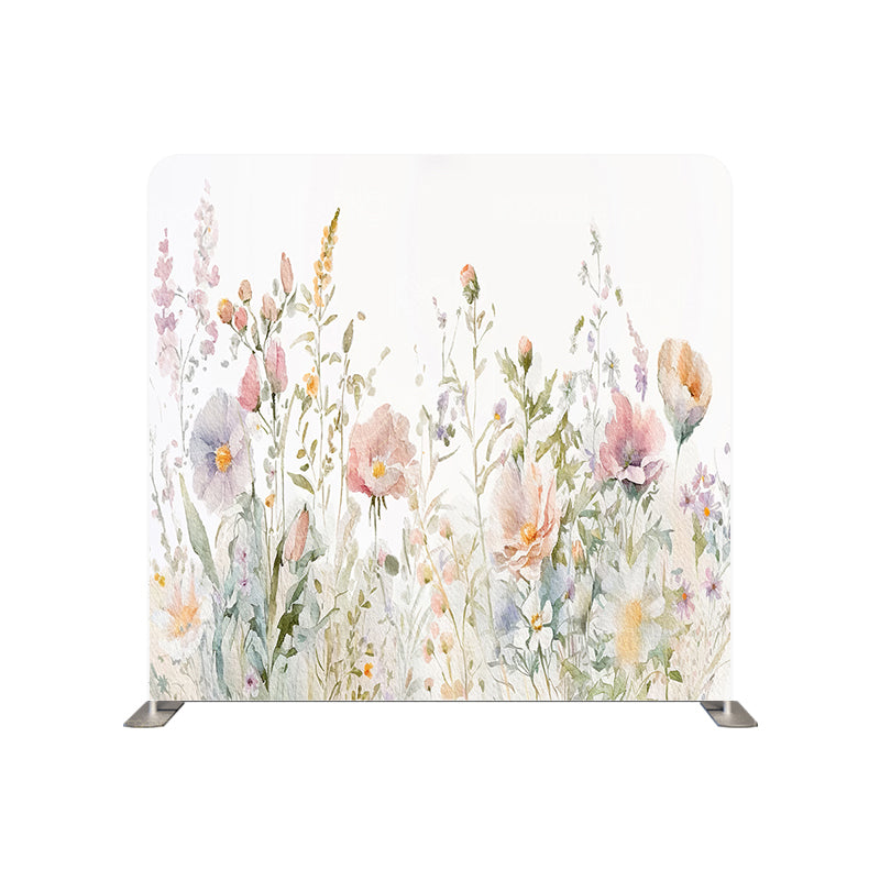 Pillow Cover Backdrop (Watercolor Wildflowers)
