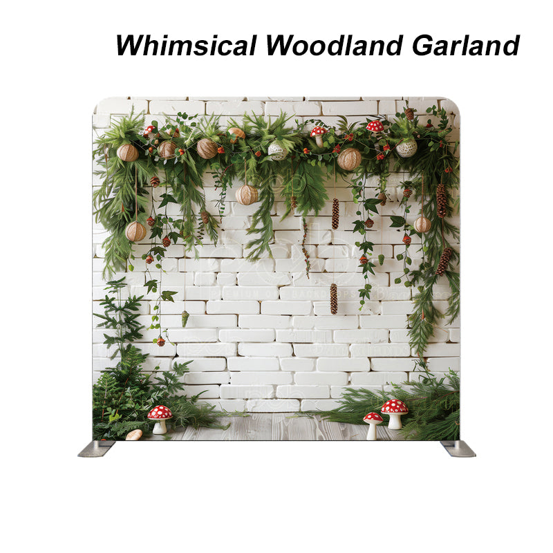 Pillow Cover Backdrop (Whimsical Woodland Garland)