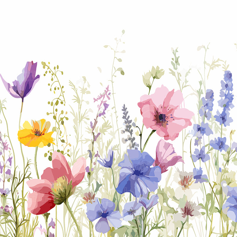 premium one pillowcover backdrops-Wildflower Sketch