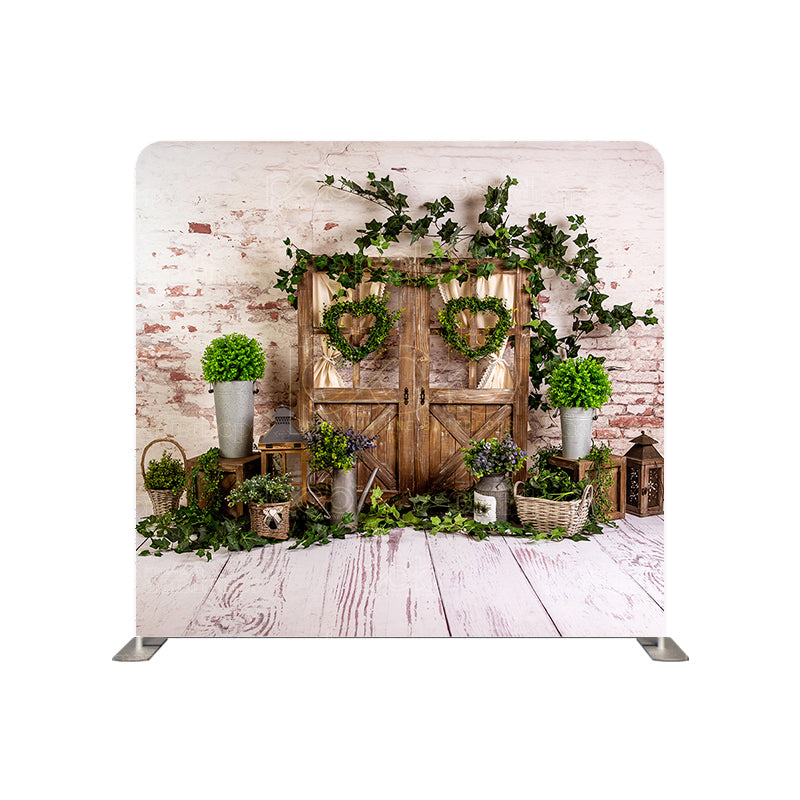 Pillow Cover Backdrop (Wood & Daisies)