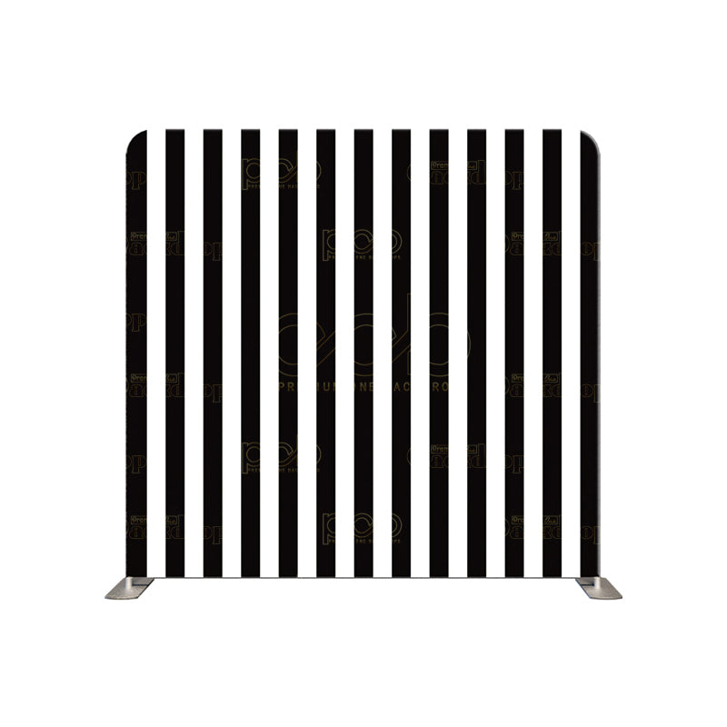 premium one pillowcover backdrops-black and white strip