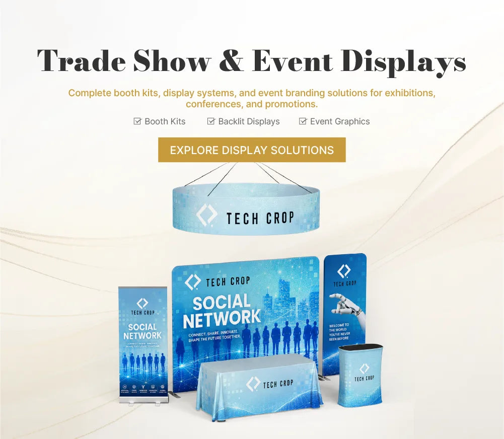 POB trade show and event display solutions for booths, exhibitions, conferences and brand activations
