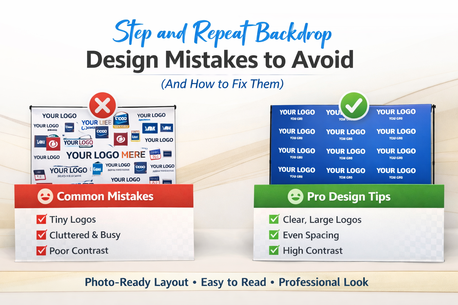 Step & Repeat Backdrop Design Mistakes to Avoid (And How to Fix Them)
