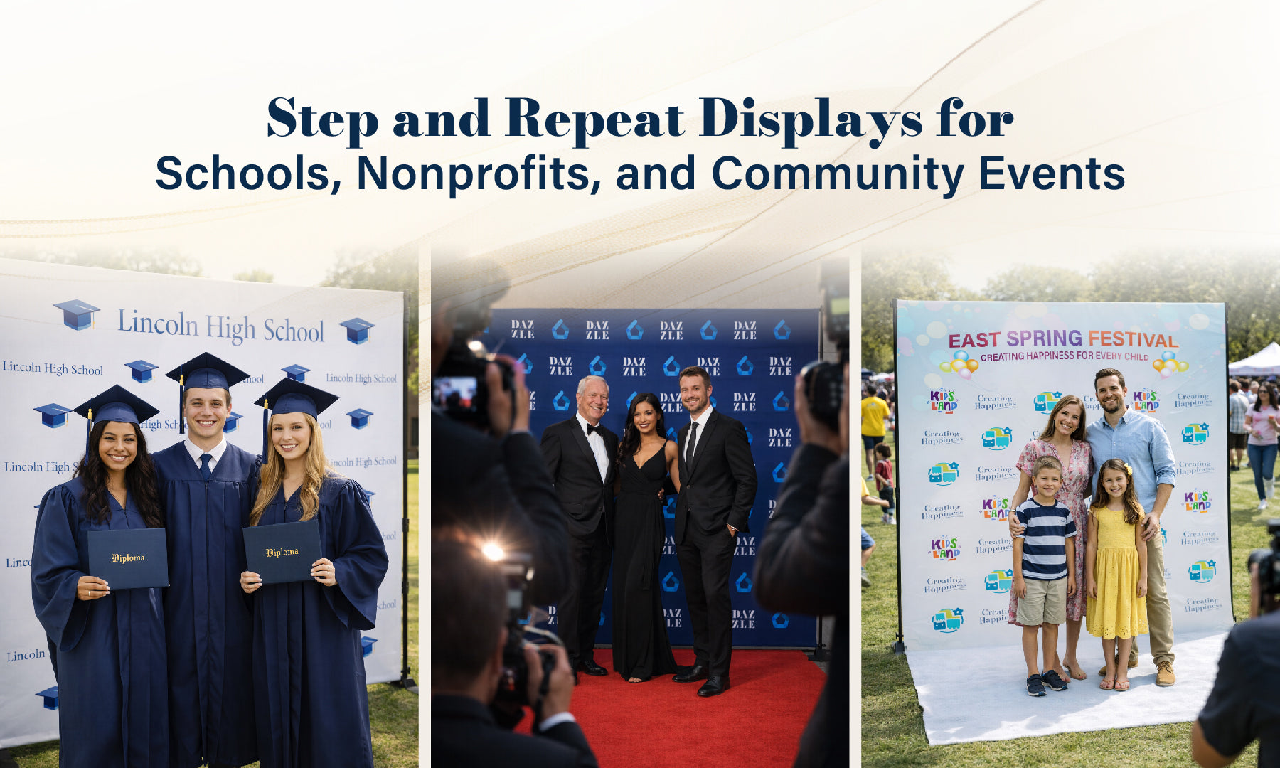 Step and Repeat Displays for Schools, Nonprofits, and Community Events