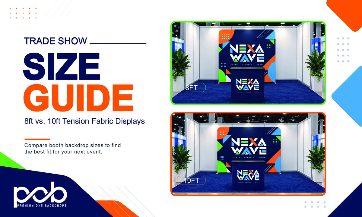 Tension Fabric Display Size Guide: How to Choose the Right Width for Your Booth