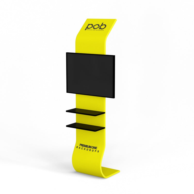 10ft Trade Show Booth – Fabric Display Kit with TV Mount & Counter | POB