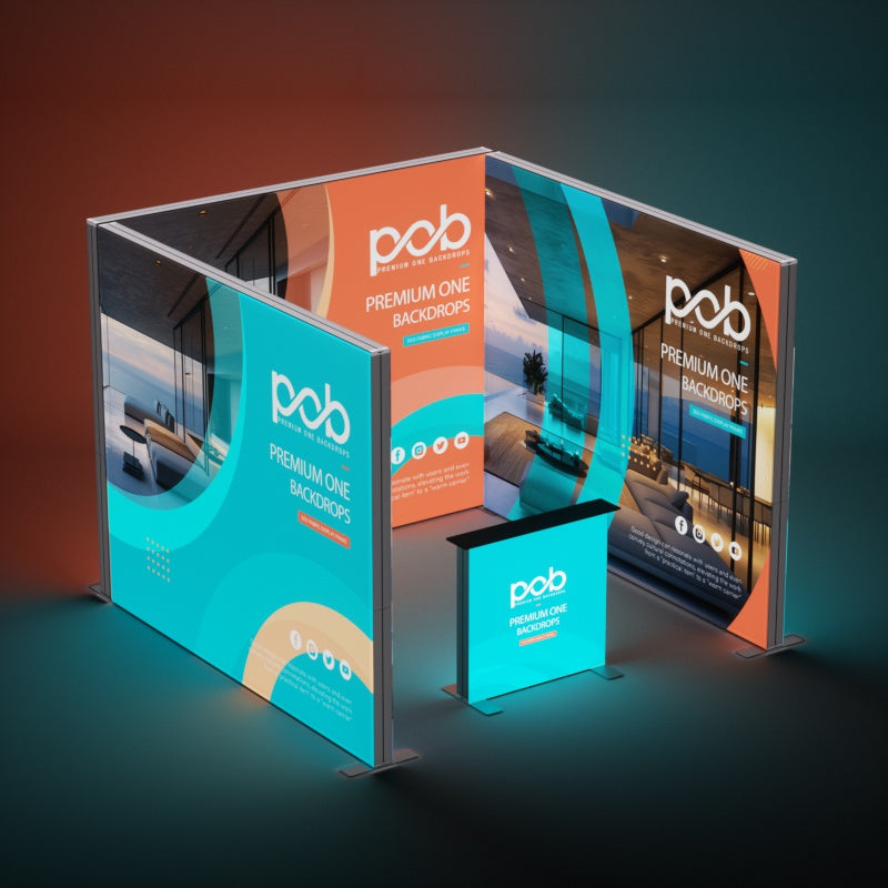 10x10 FT Light Box Exhibition Booth 4