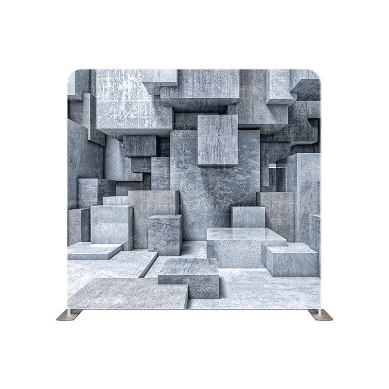 premium one pillowcover backdrops-3D GREY STONES