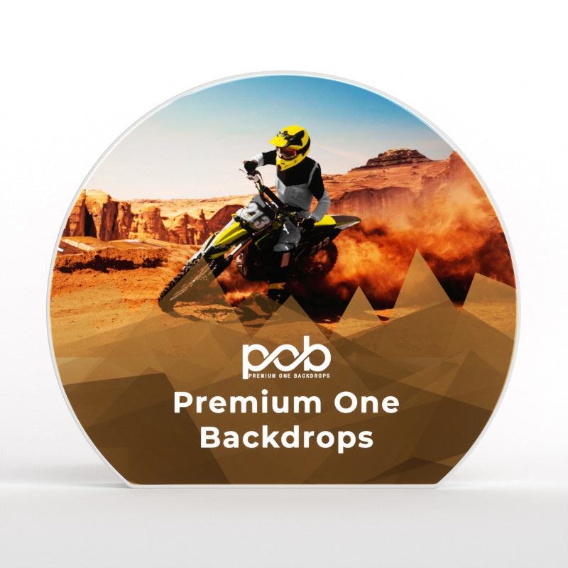 3D Moon-Shaped Tension Fabric Media Wall