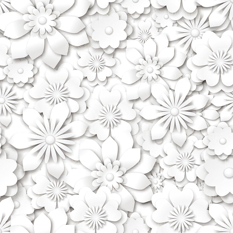 premium one pillowcover backdrops-3D White Flower