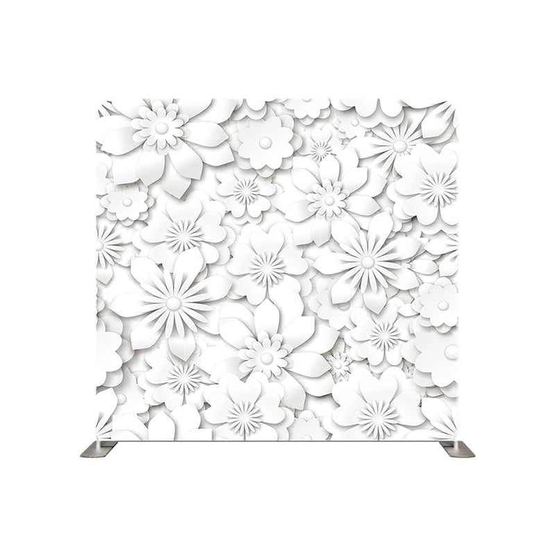 premium one pillowcover backdrops-3D White Flower