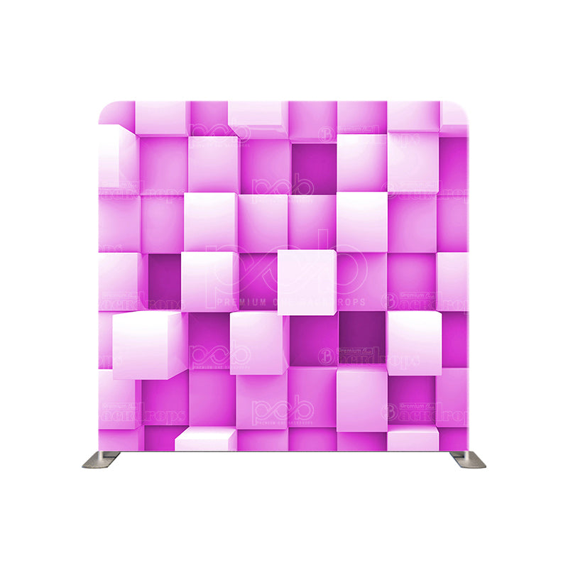 premium one pillowcover backdrops-3d pink blocks