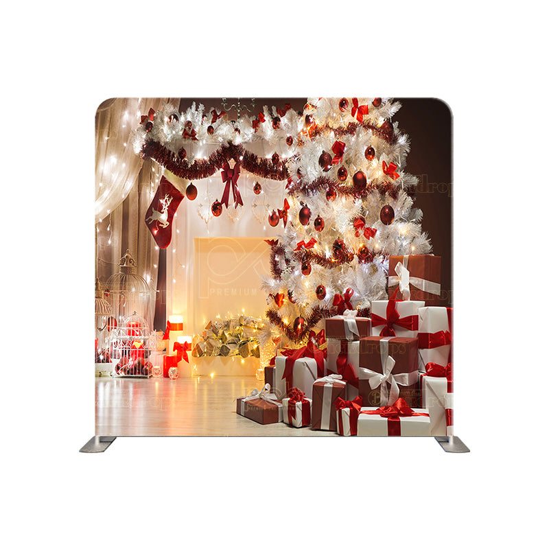 premium one pillowcover backdrops-A White And Red Christmas