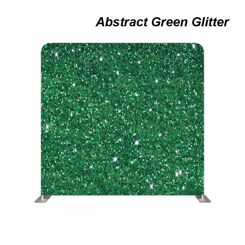 premium one pillowcover backdrops-Abstract Green Glitter