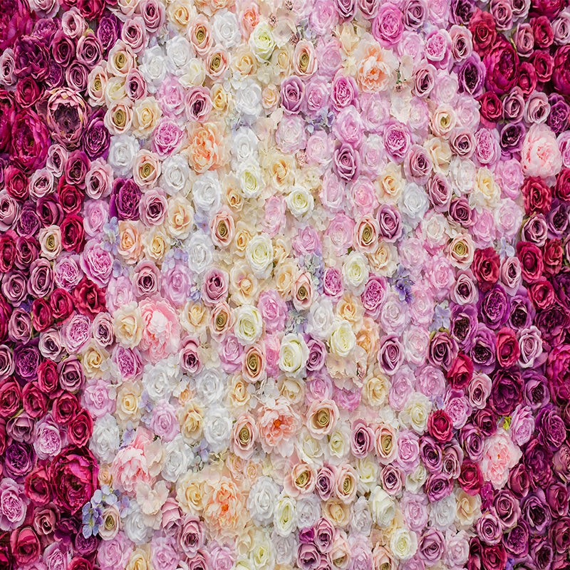 premium one pillow cover backdrops-All around roses