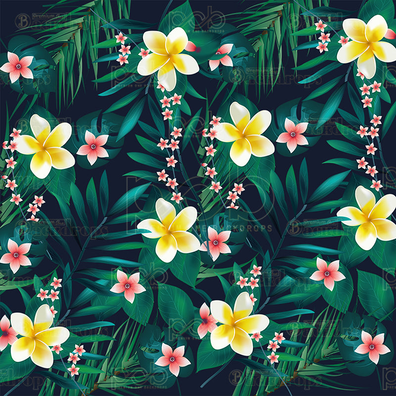 premium one pillowcover backdrops-Aloha Floral