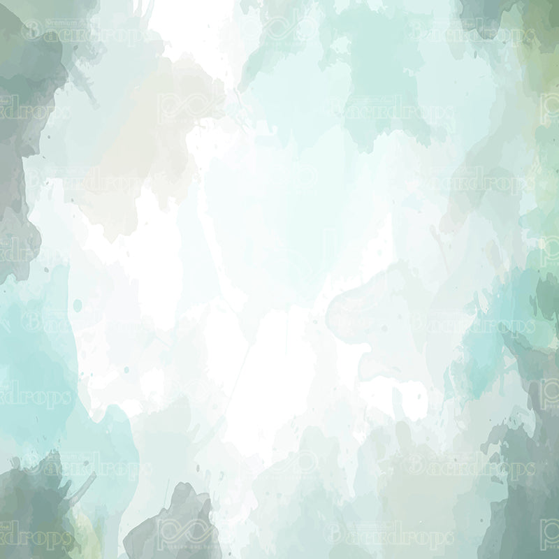 Pillow Cover Backdrop (Aqua Mint Watercolor Reverie)