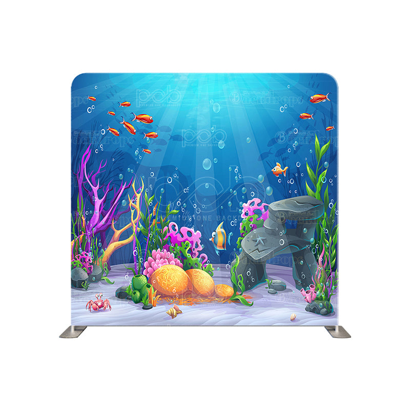 premium one pillowcover backdrops-Aquamarine Adventure