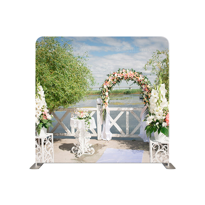 premium one pillowcover backdrops-Landscape flower arch