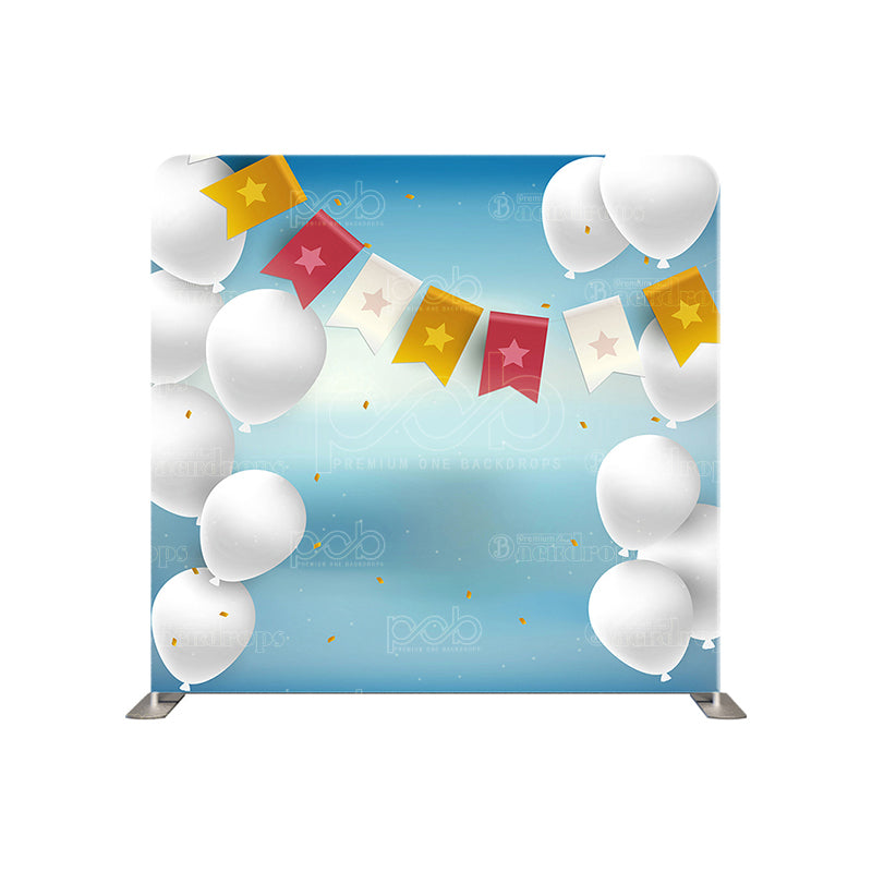 premium one pillowcover backdrops-Baby Blue Balloon