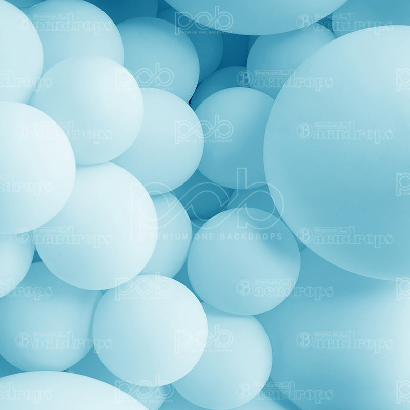 premium one pillowcover backdrops-Baby Blue Balloons Wall