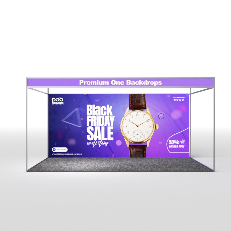 Back Wall Shell Scheme Exhibition Graphics (Full Coverage Seamless)