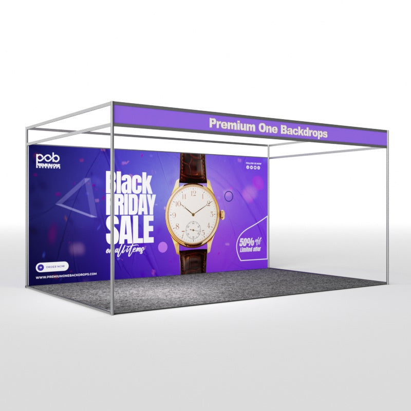 Back Wall Shell Scheme Exhibition Graphics (Full Coverage Seamless)