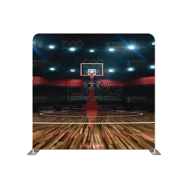 premium one pillowcover backdrops-Basketball Court