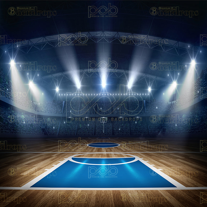 premium one pillow cover backdrops-Basketball Stadium