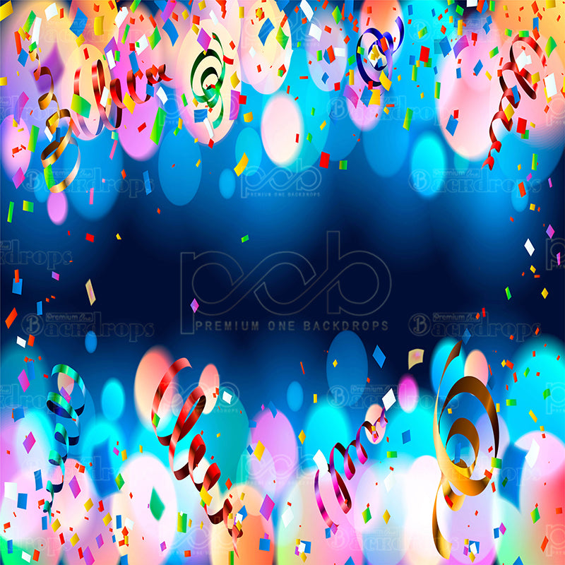 premium one pillow cover backdrops-Birthday Confetti