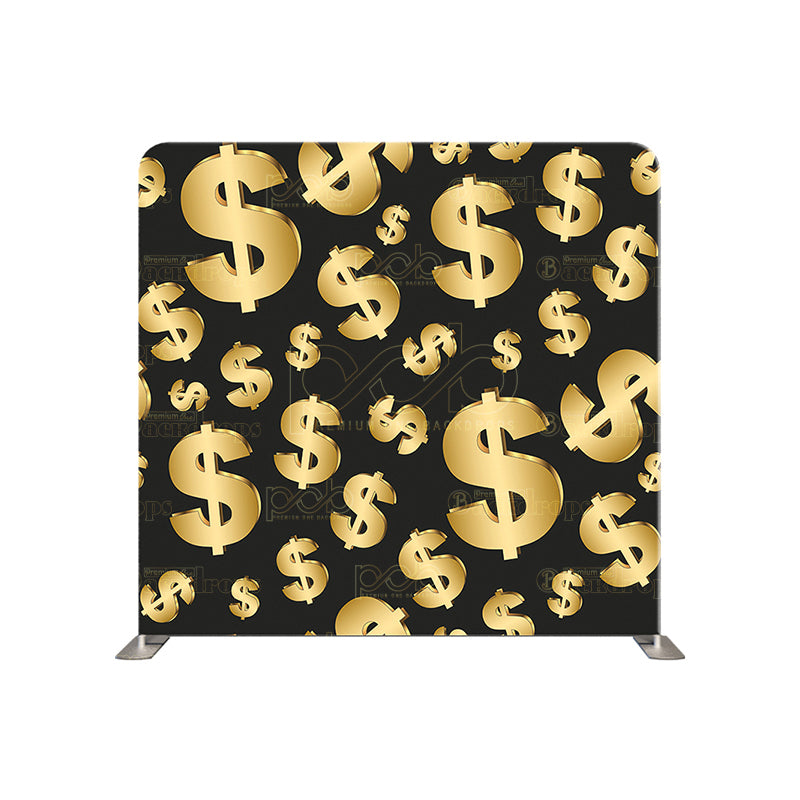 premium one pillowcover backdrops-Black And Gold Money Signs