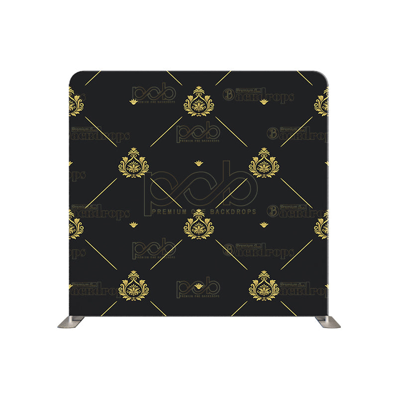 premium one pillowcover backdrops Black Royal Crown