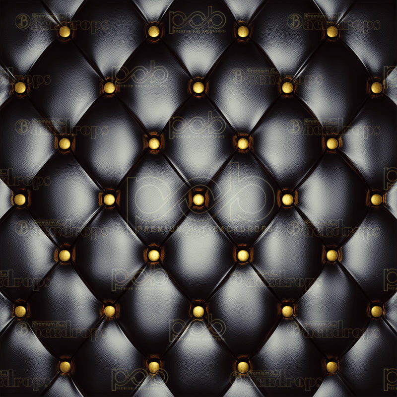 premium one pillow cover backdrops-Black and Gold Buttons