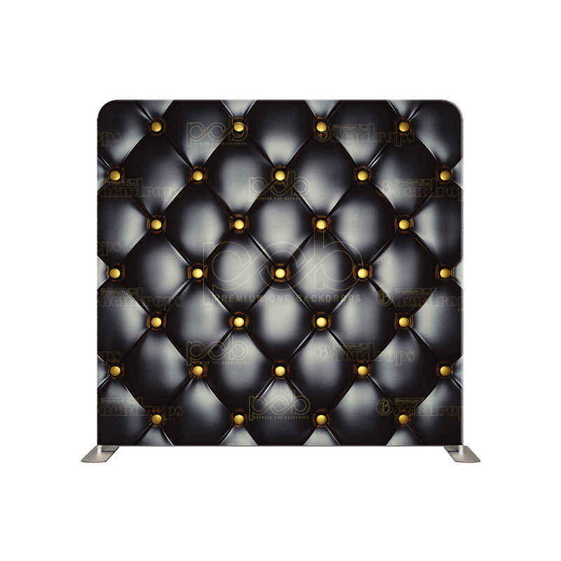 premium one pillowcover backdrops-Black and Gold Buttons