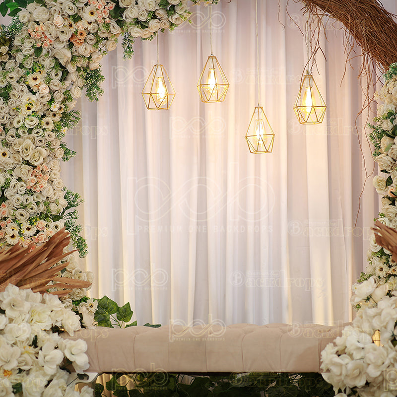 premium one pillowcover backdrops-Blossom Wedding Arch