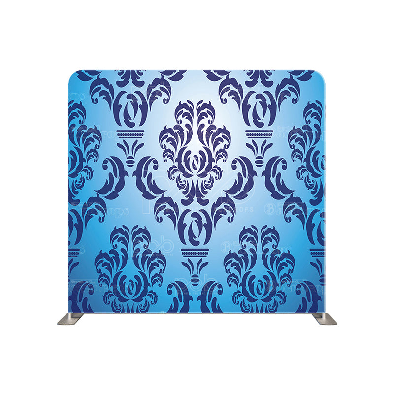 premium one pillowcover backdrops-Blue Damask