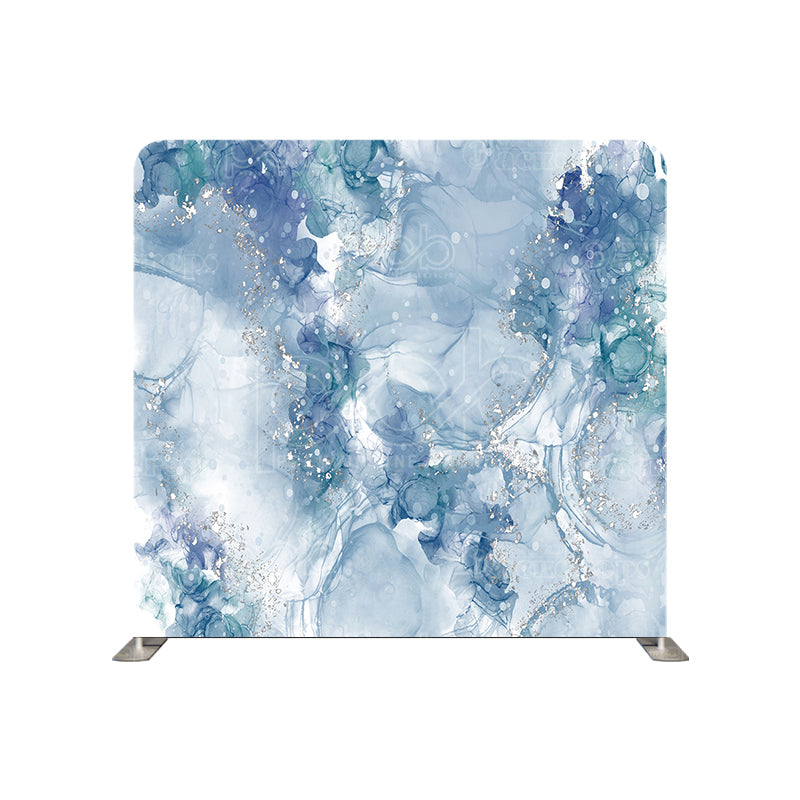 premium one pillowcover backdrops-Blue Marbling