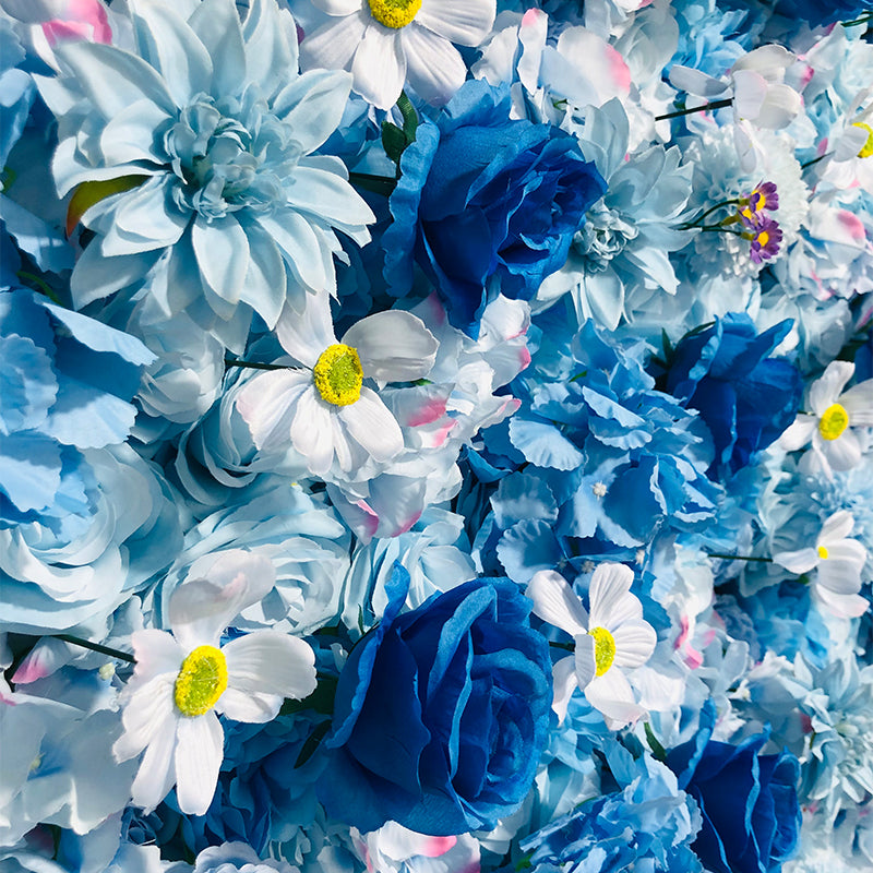 Blue Rose Flower Wall