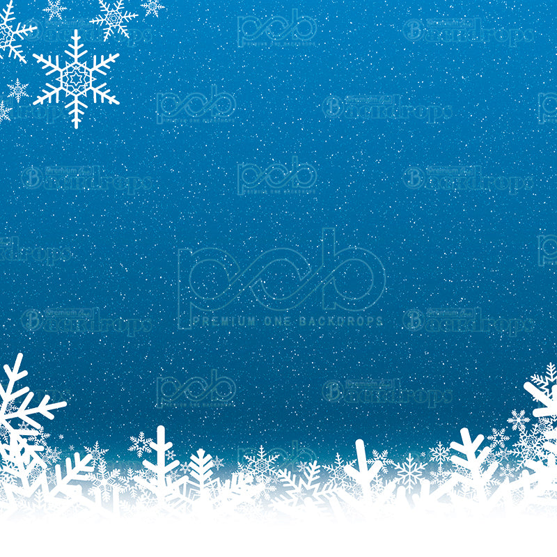 premium one pillowcover backdrops-Blue Snow