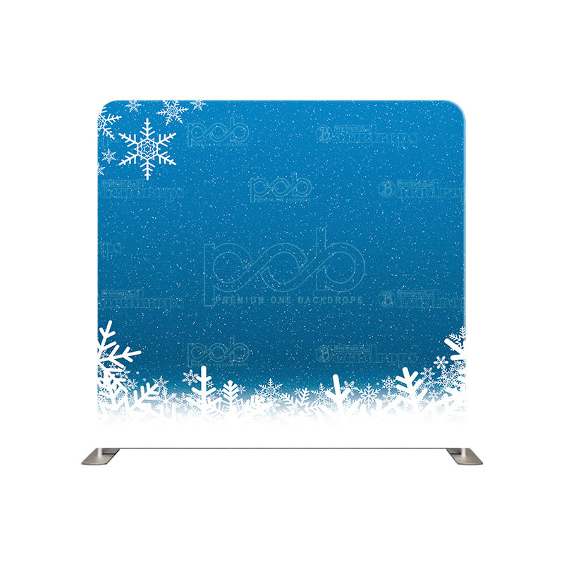 premium one pillowcover backdrops-Blue Snow