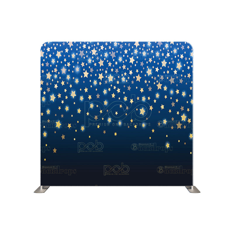 Pillow Cover Backdrop(Blue Stars)