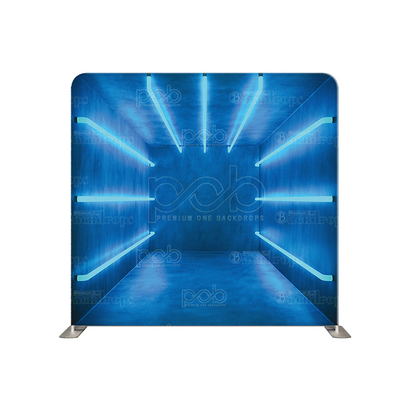 premium one pillowcover backdrops-Blue Tunnel Lights