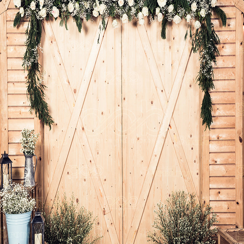 premium one pillowcover backdrops-Boho Barn Doors