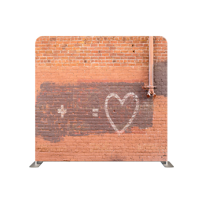 premium one pillowcover backdrops-Brick Wall with Hearth