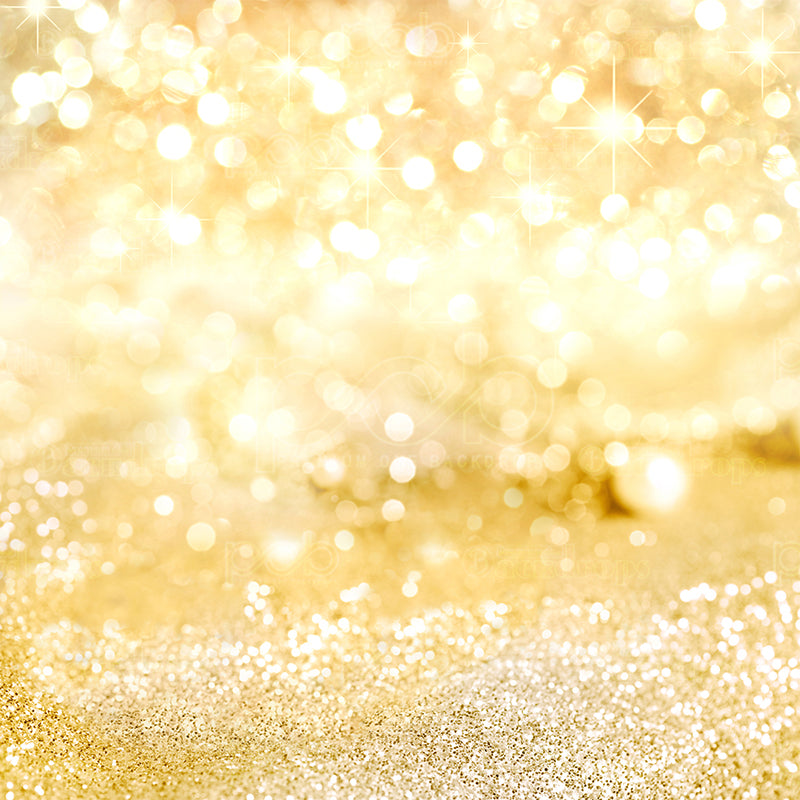 premium one pillow cover backdrops-Bright Gold Sparkle