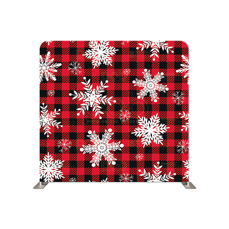 premium one pillowcover backdrops-Buffalo Plaid Snow