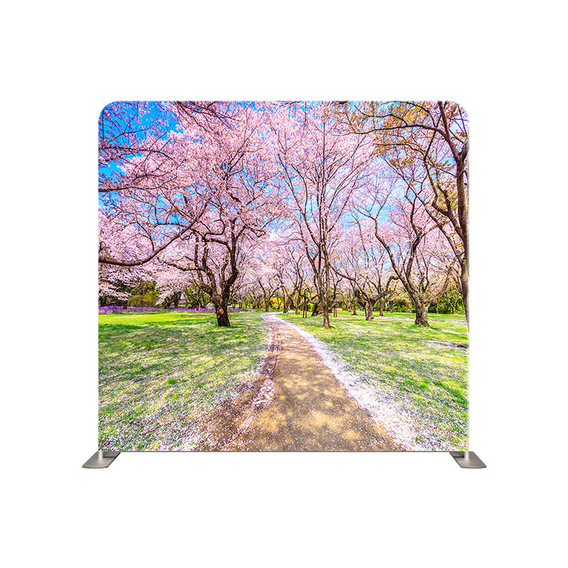 premium one pillowcover backdrops-CHERRY BLOSSOM STROLL