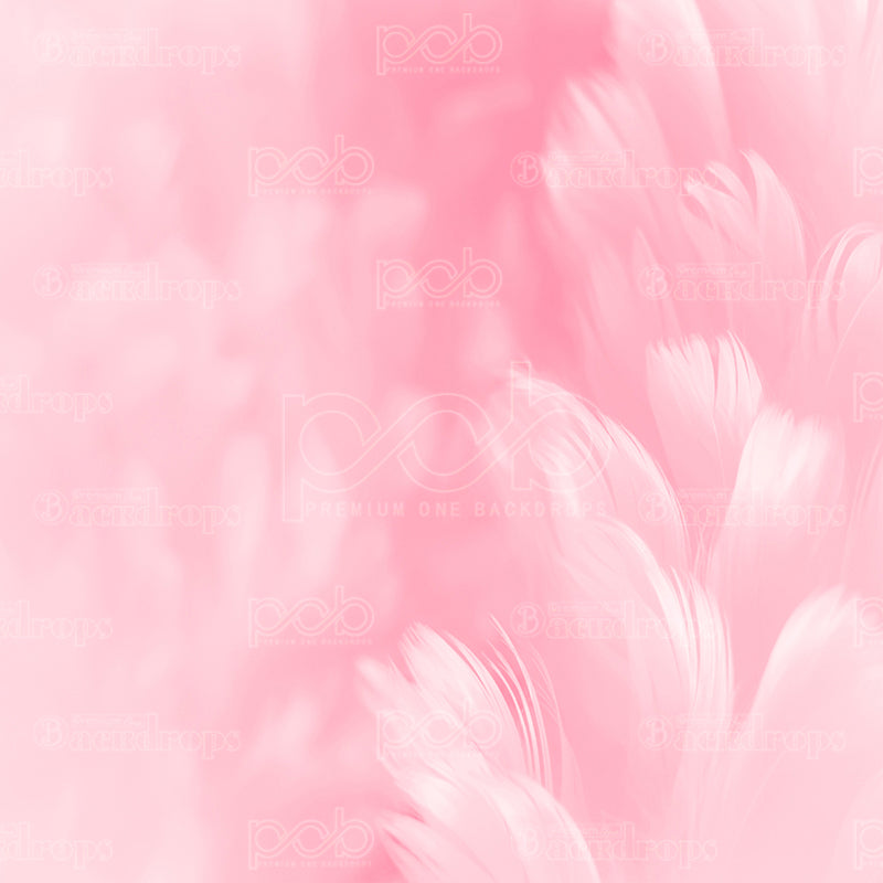 premium one pillowcover backdrops-Calming Pink Feathers